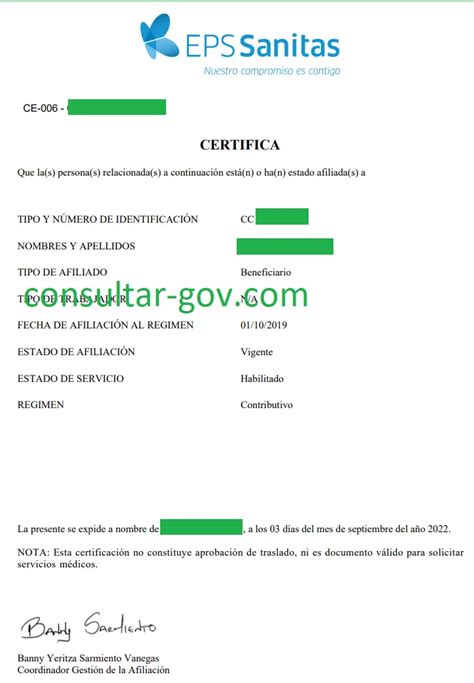 certificado eps sanitas en linea|Descargar Certificado Sanitas EPS en línea【2021】